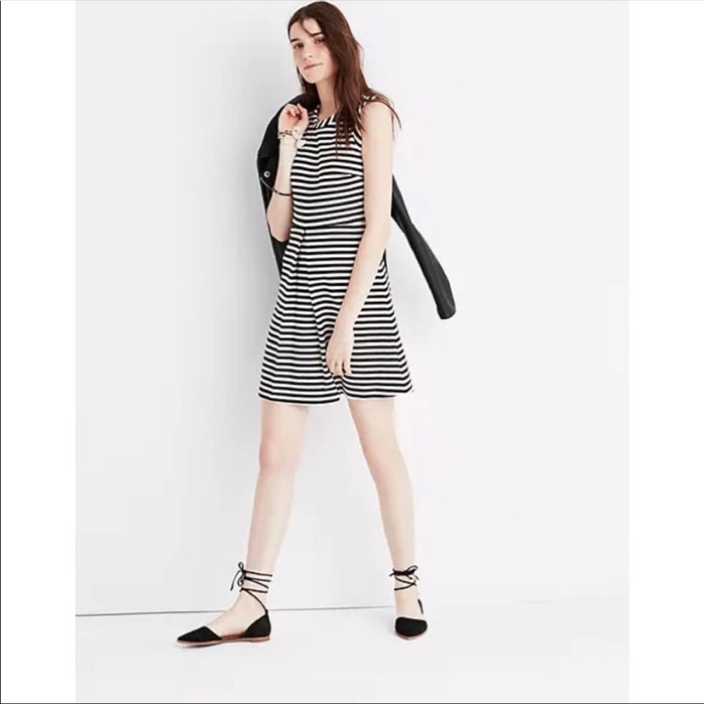 Madewell Afternoon Black & White Stripe Dress